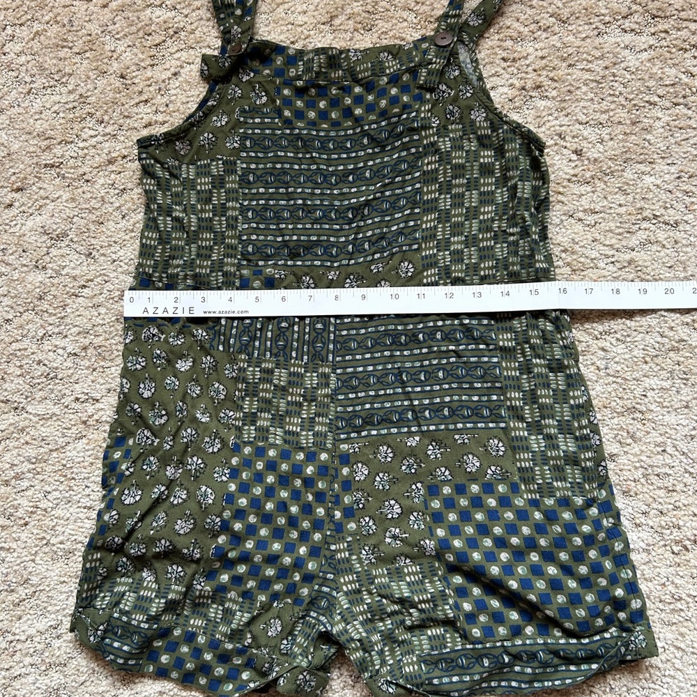 Earthbound Trading Green Patterned Romper